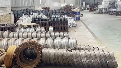 Peças inferiores após usinagem