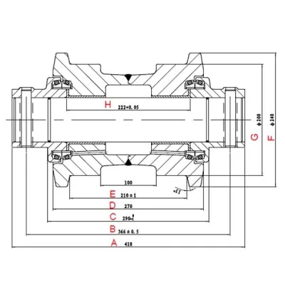 Rolete de esteira PC400