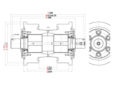 Rolete de esteira D10