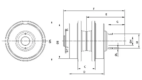 Rolete superior para bulldozer Komatsu D275