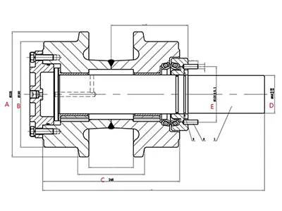 Rolete superior para bulldozer Komatsu D155