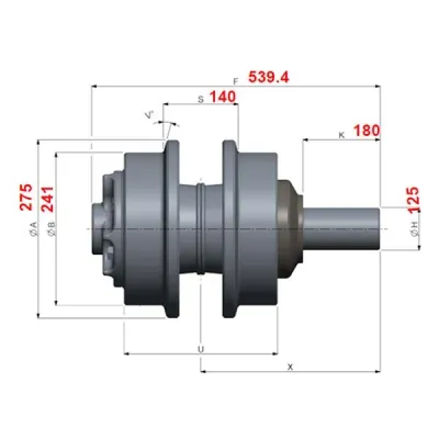 Rolete superior para escavadora Komatsu PC2000