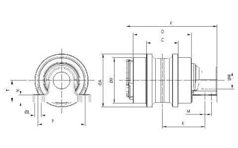 Rolete superior para escavadora Komatsu PC800