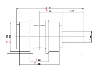 Rolete superior para bulldozer Komatsu D475