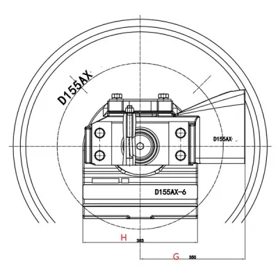 Roda guia para bulldozer Komatsu D155