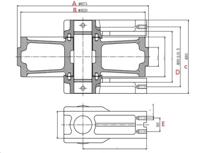 Roda guia para escavadeira Komatsu PC800