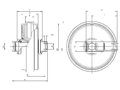 Roda guia para escavadeira Komatsu PC200