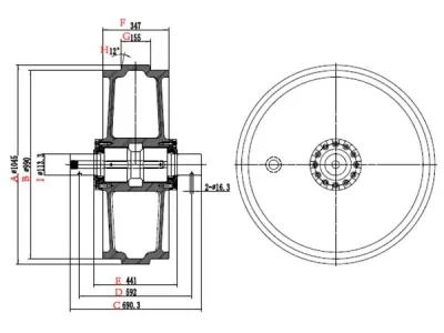 Roda guia para bulldozer Komatsu D475