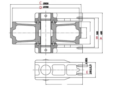 Roda guia para escavadeira Caterpillar E390