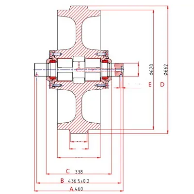 Roda-guia traseira para bulldozer Caterpillar D8