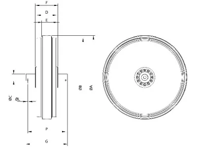 Roda-guia traseira para bulldozer Caterpillar D6M