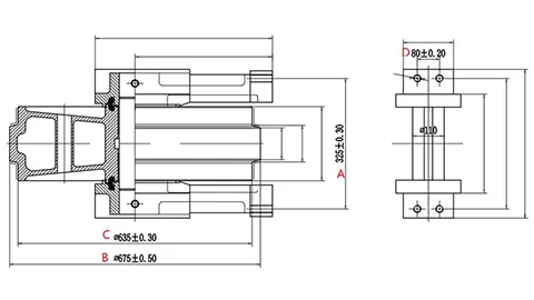 Roda guia para escavadeira Caterpillar E345