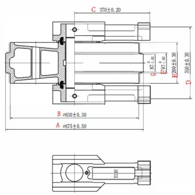 Roda guia para escavadeira Caterpillar E330