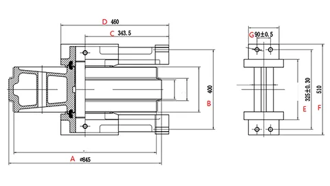 Roda-guia para escavadeira Hitachi ZX870
