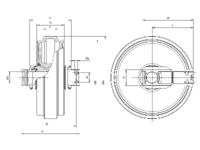 Roda guia para escavadeira Hitachi EX450