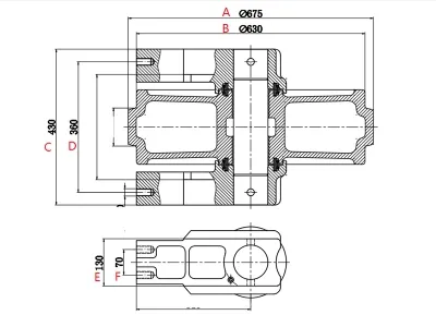 Roda guia para escavadeira Volvo EC460