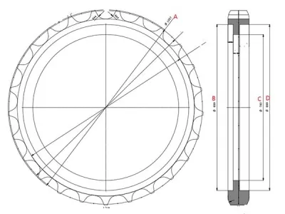 Roda motriz para escavadora Komatsu PC800