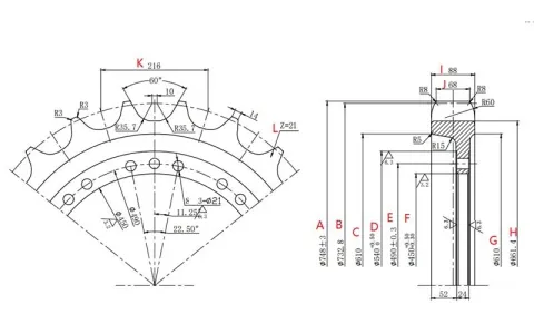 Roda motriz para escavadora Volvo EC360