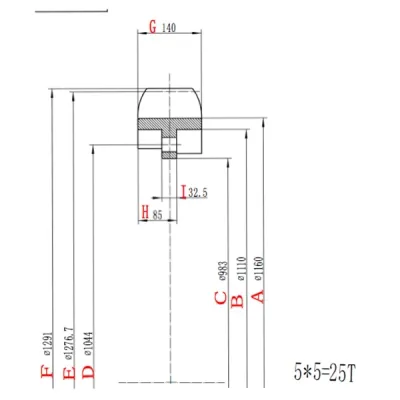 Segmento de roda motriz para escavadora Komatsu D475