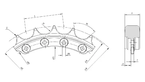Segmento de roda motriz para trator de esteira Caterpillar D8N