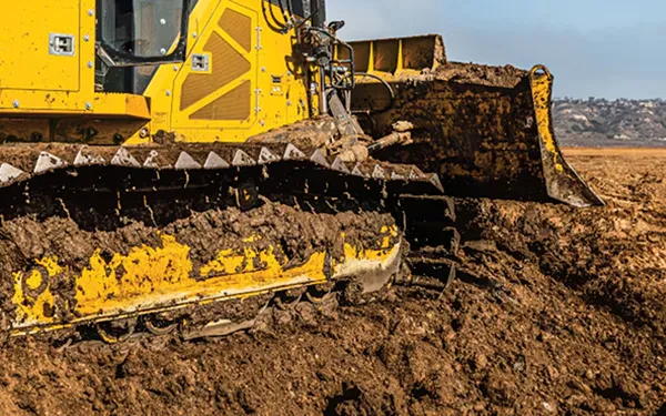 Partes do sistema de rodagem de tratores de esteira